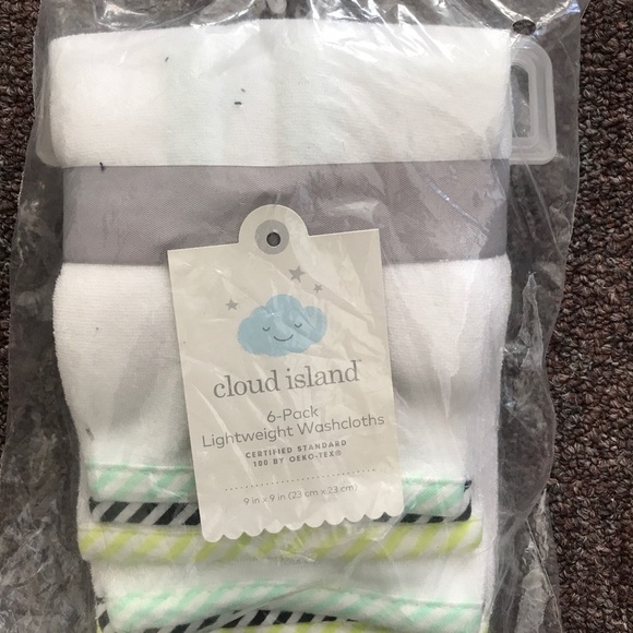 Cloud Island 6 Piece Baby Lightweight Washcloths - Picture 2 of 3